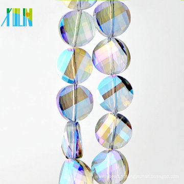 Perles rondelle à facettes en verre cristal